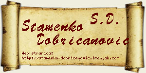 Stamenko Dobricanović vizit kartica